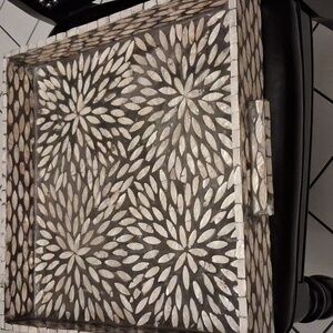 Elegant Rectangular Mosaic Serving Tray